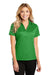 Port Authority L528 Womens Performance Moisture Wicking Short Sleeve Polo Shirt Vine Green Model Front