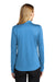 Port Authority L540LS Womens Silk Touch Performance Moisture Wicking Long Sleeve Polo Shirt Carolina Blue Model Back