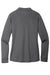 Port Authority L540LS Womens Silk Touch Performance Moisture Wicking Long Sleeve Polo Shirt Steel Grey Flat Back