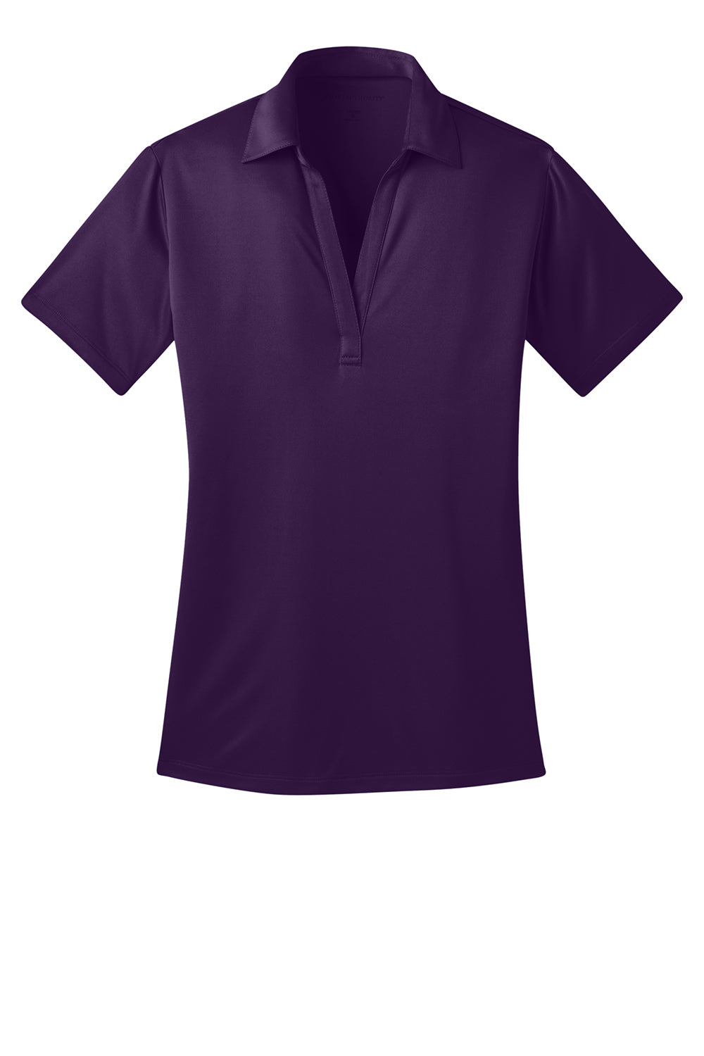 Port Authority L540 Womens Silk Touch Performance Moisture Wicking Short Sleeve Polo Shirt Bright Purple Flat Front