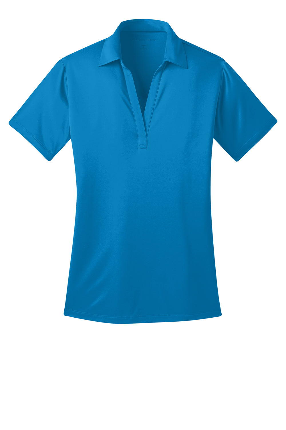 Port Authority L540 Womens Silk Touch Performance Moisture Wicking Short Sleeve Polo Shirt Brilliant Blue Flat Front