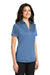 Port Authority L540 Womens Silk Touch Performance Moisture Wicking Short Sleeve Polo Shirt Carolina Blue Model 3q