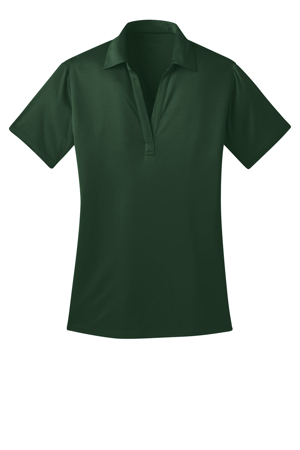 Port Authority L540 Womens Silk Touch Performance Moisture Wicking Short Sleeve Polo Shirt Dark Green Flat Front