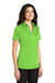 Port Authority L540 Womens Silk Touch Performance Moisture Wicking Short Sleeve Polo Shirt Lime Green Model 3q