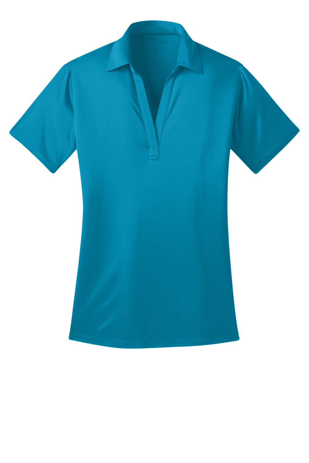 Port Authority L540 Womens Silk Touch Performance Moisture Wicking Short Sleeve Polo Shirt Parcel Blue Flat Front