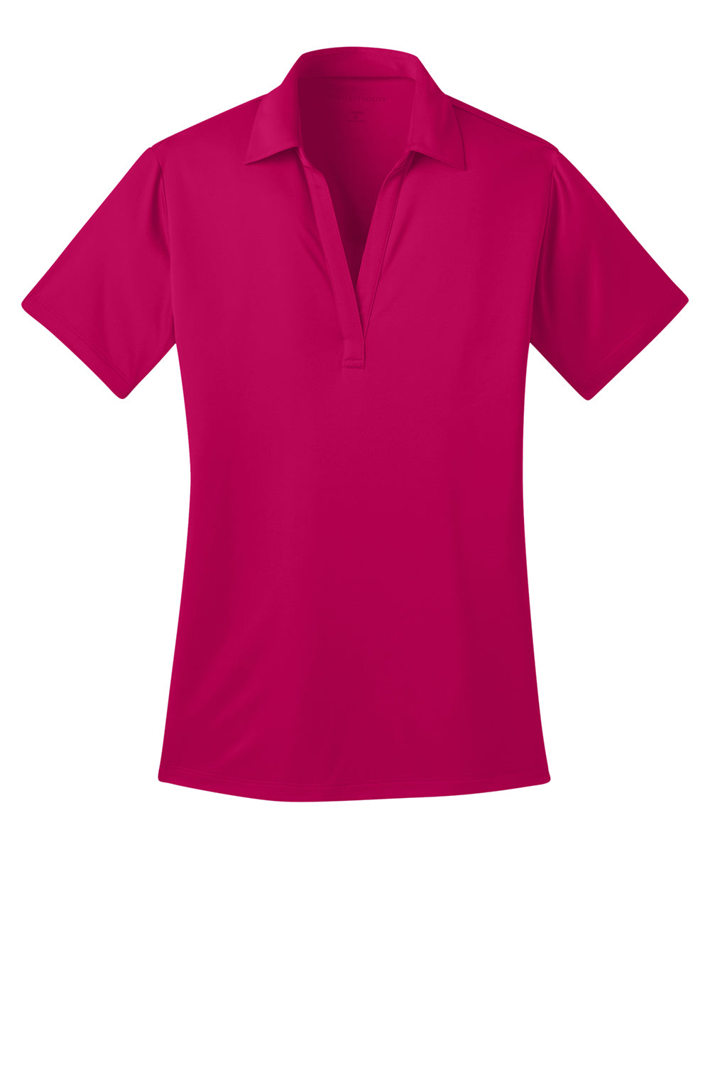 Port Authority L540 Womens Silk Touch Performance Moisture Wicking Short Sleeve Polo Shirt Raspberry Pink Flat Front