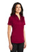 Port Authority L540 Womens Silk Touch Performance Moisture Wicking Short Sleeve Polo Shirt Red Model 3q