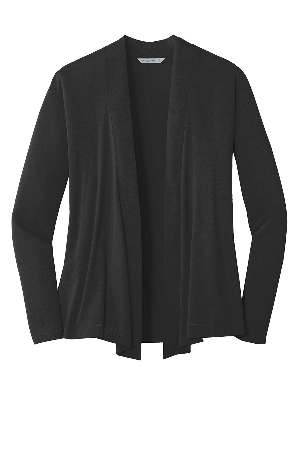 Port Authority L5430 Womens Concept Long Sleeve Cardigan Sweater Black Flat Front