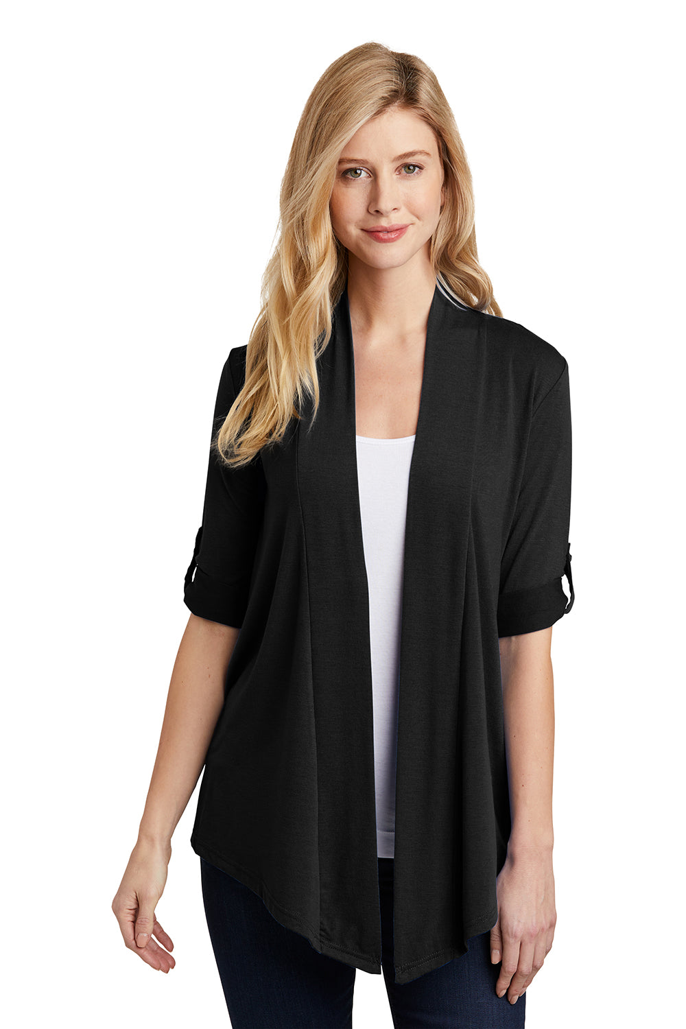 Port Authority L543 Womens Concept Shrug Black Model Front