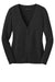 Port Authority L545 Womens Concept Long Sleeve Cardigan Sweater Black Flat Front