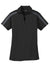 Port Authority L547 Womens Silk Touch Performance Moisture Wicking Short Sleeve Polo Shirt Black/Steel Grey Flat Front