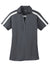 Port Authority L547 Womens Silk Touch Performance Moisture Wicking Short Sleeve Polo Shirt Steel Grey/White Flat Front