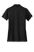 Port Authority L555 Womens Moisture Wicking Short Sleeve Polo Shirt Black Flat Back