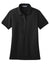 Port Authority L555 Womens Moisture Wicking Short Sleeve Polo Shirt Black Flat Front