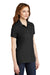 Port Authority L555 Womens Moisture Wicking Short Sleeve Polo Shirt Black Model 3q