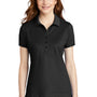 Port Authority Womens Moisture Wicking Short Sleeve Polo Shirt - Black