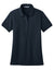 Port Authority L555 Womens Moisture Wicking Short Sleeve Polo Shirt Dress Navy Blue Flat Front