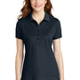 Port Authority Womens Moisture Wicking Short Sleeve Polo Shirt - Dress Navy Blue