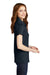 Port Authority L555 Womens Moisture Wicking Short Sleeve Polo Shirt Dress Navy Blue Model Side