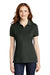 Port Authority L555 Womens Moisture Wicking Short Sleeve Polo Shirt Smoke Grey Model Front