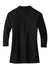 Port Authority L562 Womens Silk Touch 3/4 Sleeve Polo Shirt Black Flat Back