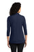 Port Authority L562 Womens Silk Touch 3/4 Sleeve Polo Shirt Navy Blue Model Back