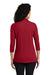 Port Authority L562 Womens Silk Touch 3/4 Sleeve Polo Shirt Red Model Back