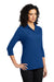 Port Authority L562 Womens Silk Touch 3/4 Sleeve Polo Shirt Royal Blue Model 3q