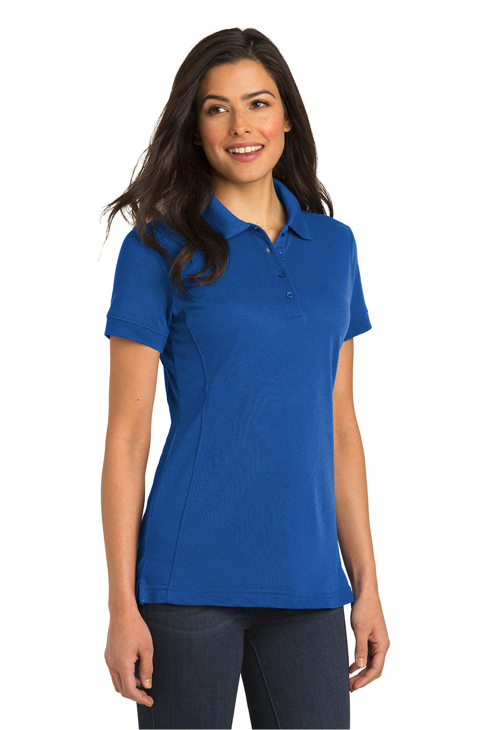 Port Authority L567 Womens 5-in-1 Performance Moisture Wicking Short Sleeve Polo Shirt Cobalt Blue Model 3q