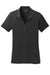 Port Authority L568 Womens Cotton Touch Performance Moisture Wicking Short Sleeve Polo Shirt Black Flat Front