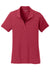 Port Authority L568 Womens Cotton Touch Performance Moisture Wicking Short Sleeve Polo Shirt Chili Red Flat Front