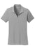 Port Authority L568 Womens Cotton Touch Performance Moisture Wicking Short Sleeve Polo Shirt Frost Grey Flat Front