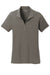 Port Authority L568 Womens Cotton Touch Performance Moisture Wicking Short Sleeve Polo Shirt Smoke Grey Flat Front