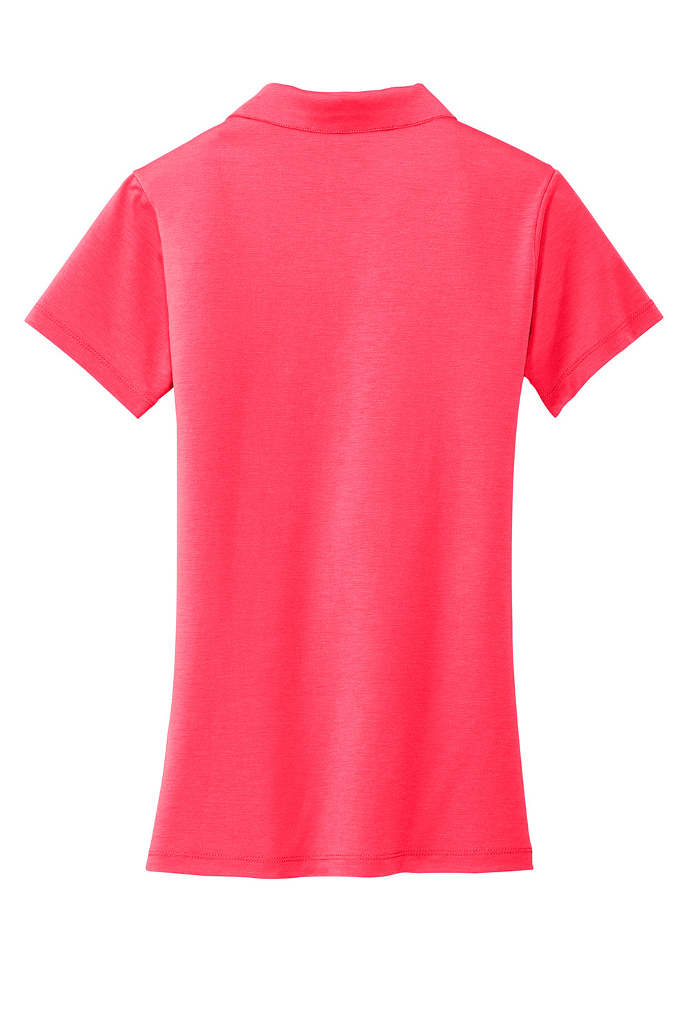 Port Authority L568 Womens Cotton Touch Performance Moisture Wicking Short Sleeve Polo Shirt Hot Coral Pink Flat Back