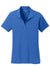 Port Authority L568 Womens Cotton Touch Performance Moisture Wicking Short Sleeve Polo Shirt Strong Blue Flat Front