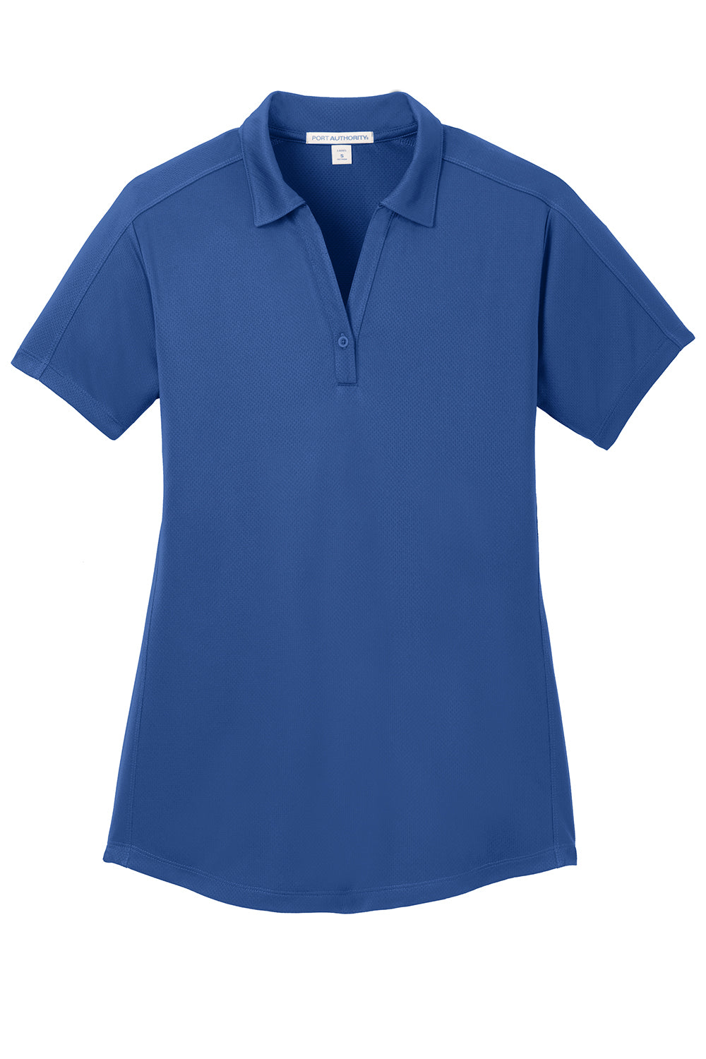 Port Authority L569 Womens Moisture Wicking Short Sleeve Polo Shirt True Blue Flat Front