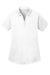 Port Authority L569 Womens Moisture Wicking Short Sleeve Polo Shirt White Flat Front