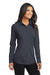 Port Authority L570 Womens Dimension Moisture Wicking Long Sleeve Button Down Shirt Battleship Grey Model 3q