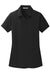 Port Authority L571 Womens Dimension Moisture Wicking Short Sleeve Polo Shirt Black Flat Front