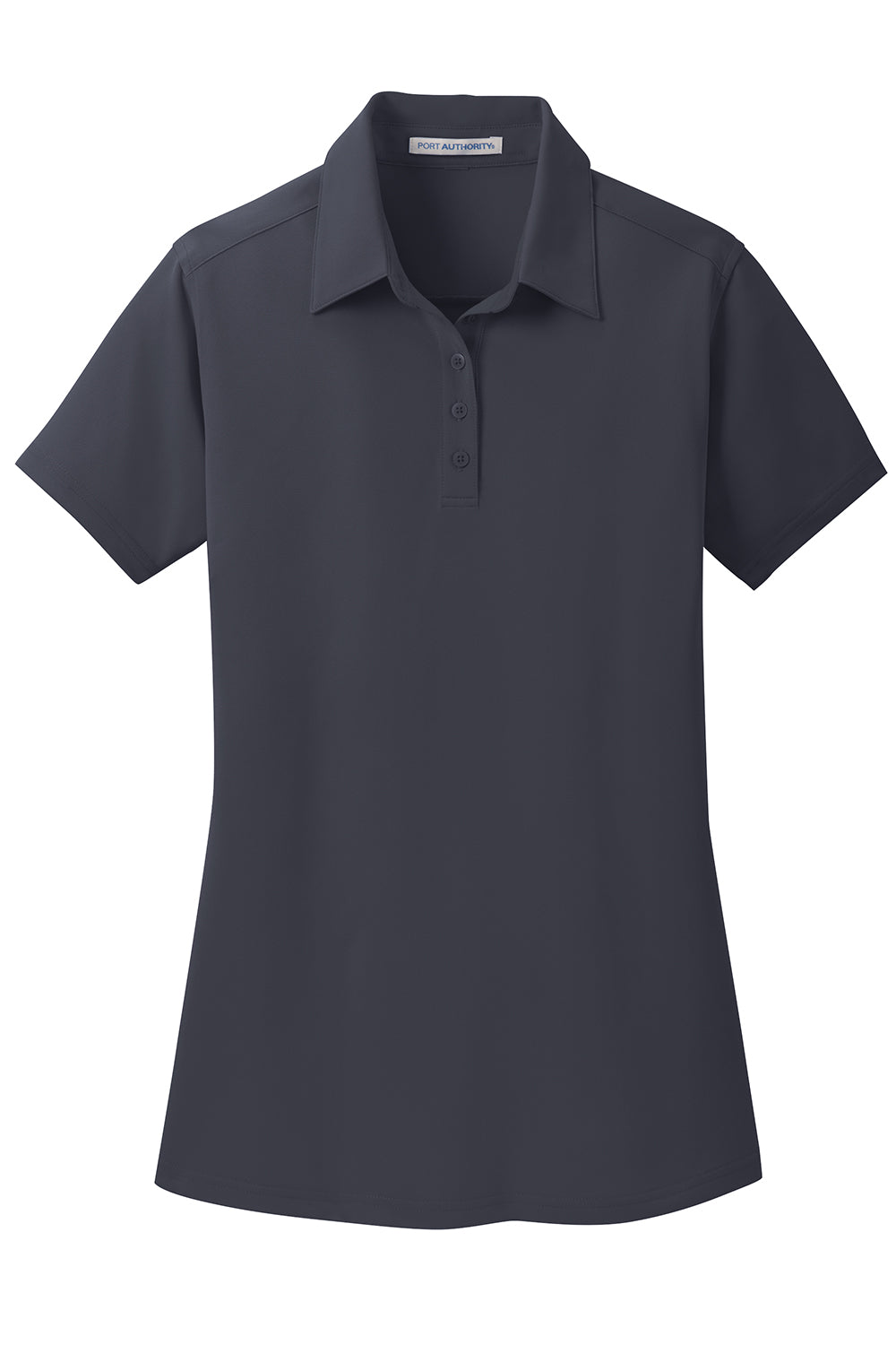 Port Authority L571 Womens Dimension Moisture Wicking Short Sleeve Polo Shirt Battleship Grey Flat Front