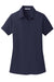 Port Authority L571 Womens Dimension Moisture Wicking Short Sleeve Polo Shirt Dark Navy Blue Flat Front