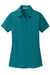 Port Authority L571 Womens Dimension Moisture Wicking Short Sleeve Polo Shirt Dark Teal Green Flat Front