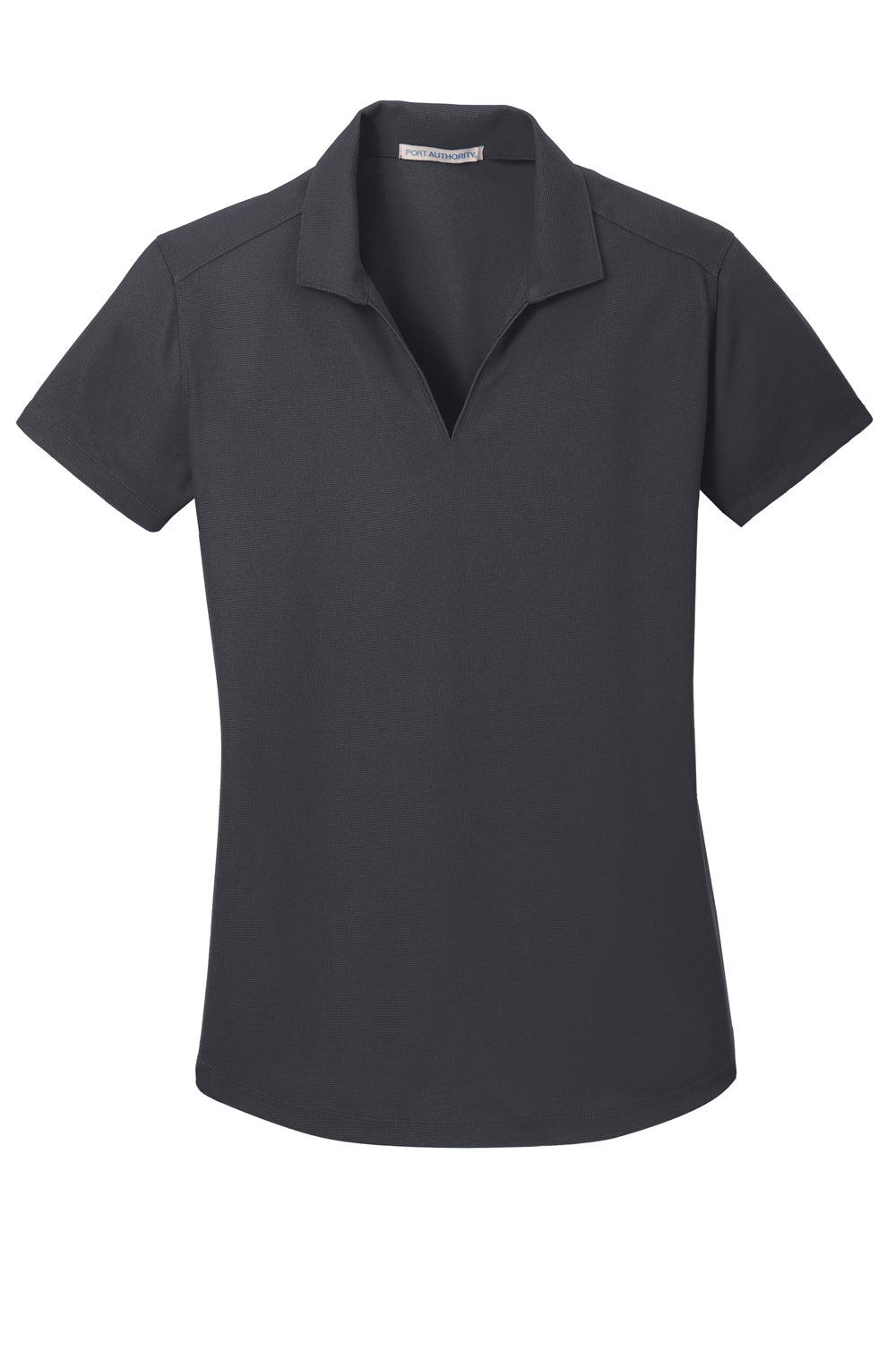 Port Authority L572 Womens Dry Zone Moisture Wicking Short Sleeve Polo Shirt Battleship Grey Flat Front