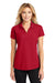 Port Authority L572 Womens Dry Zone Moisture Wicking Short Sleeve Polo Shirt Engine Red Model Front