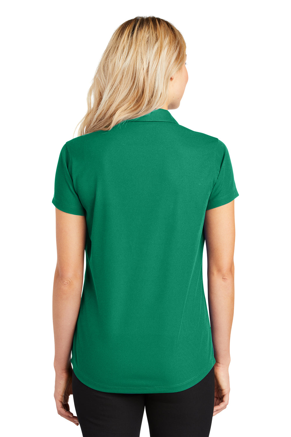 Port Authority L572 Womens Dry Zone Moisture Wicking Short Sleeve Polo Shirt Jewel Green Model Back