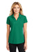 Port Authority L572 Womens Dry Zone Moisture Wicking Short Sleeve Polo Shirt Jewel Green Model Front