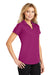 Port Authority L572 Womens Dry Zone Moisture Wicking Short Sleeve Polo Shirt Magenta Purple Model 3q