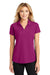 Port Authority L572 Womens Dry Zone Moisture Wicking Short Sleeve Polo Shirt Magenta Purple Model Front