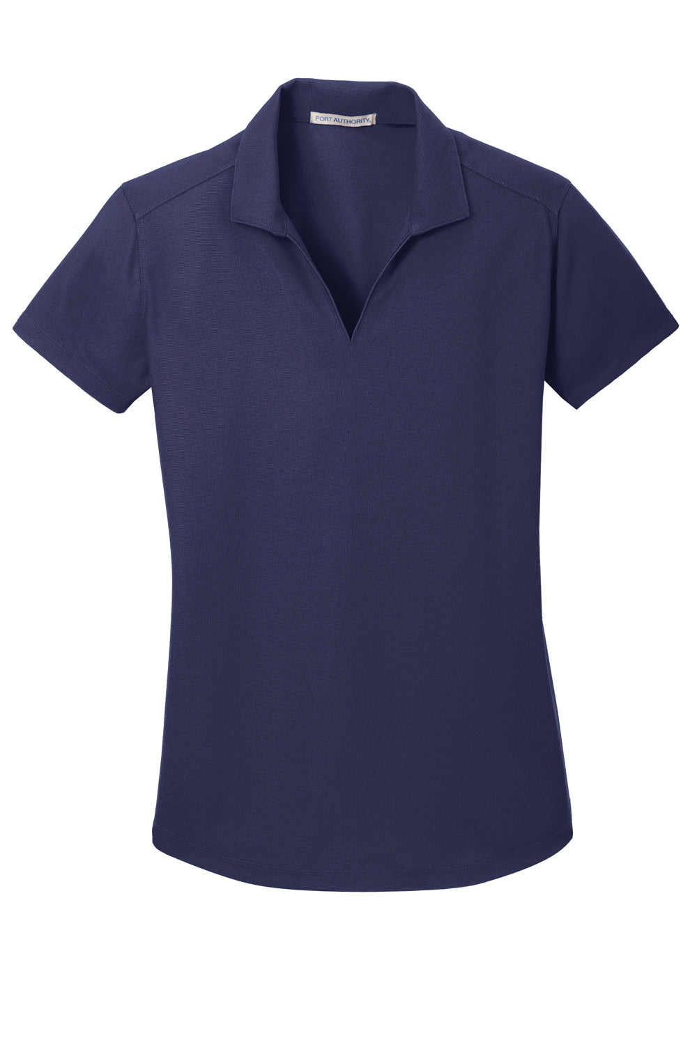 Port Authority L572 Womens Dry Zone Moisture Wicking Short Sleeve Polo Shirt True Navy Blue Flat Front