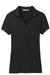 Port Authority L573 Womens Rapid Dry Moisture Wicking Short Sleeve Polo Shirt Black Flat Front